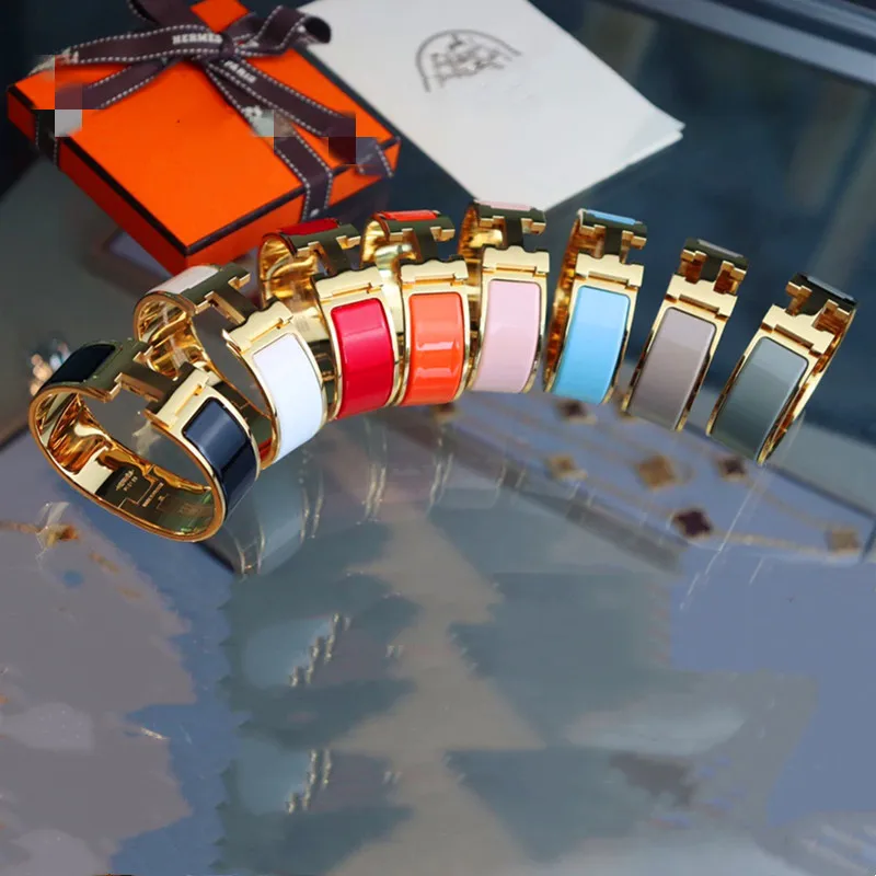 

20 mm wide Enamel Bracelet classic fashion men's and women's universal luxury give women's bracelet lovers Bracelet Gift