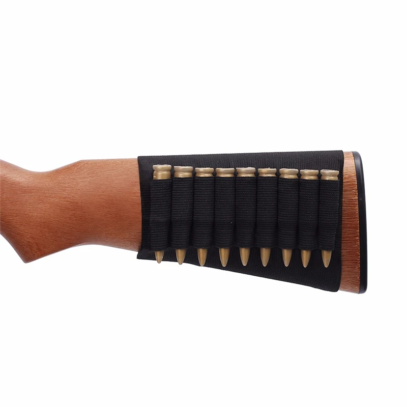 Hunting Gun Accessory Military Gear 5/8/9/14 Rounds Shotgun Buttstock Ammo Pouch Shell Holder Bullet Cartridge Bandolier Free