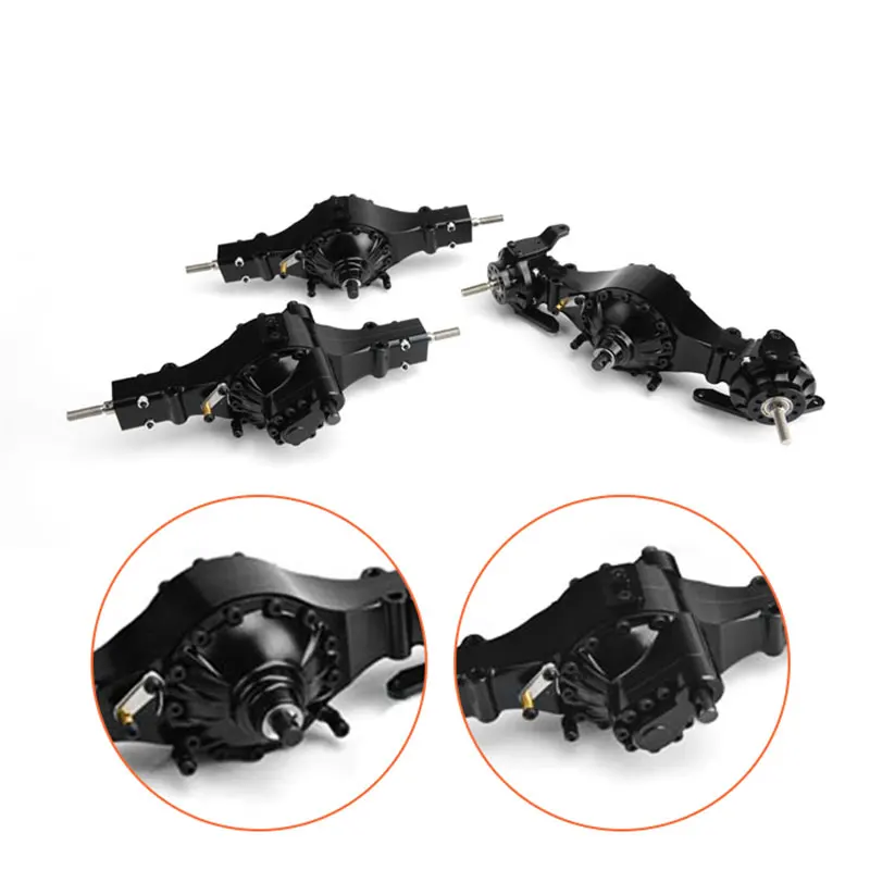 LESU 6X6 металлический передний дифференциал задней оси замок 1/14 RC трактор грузовик