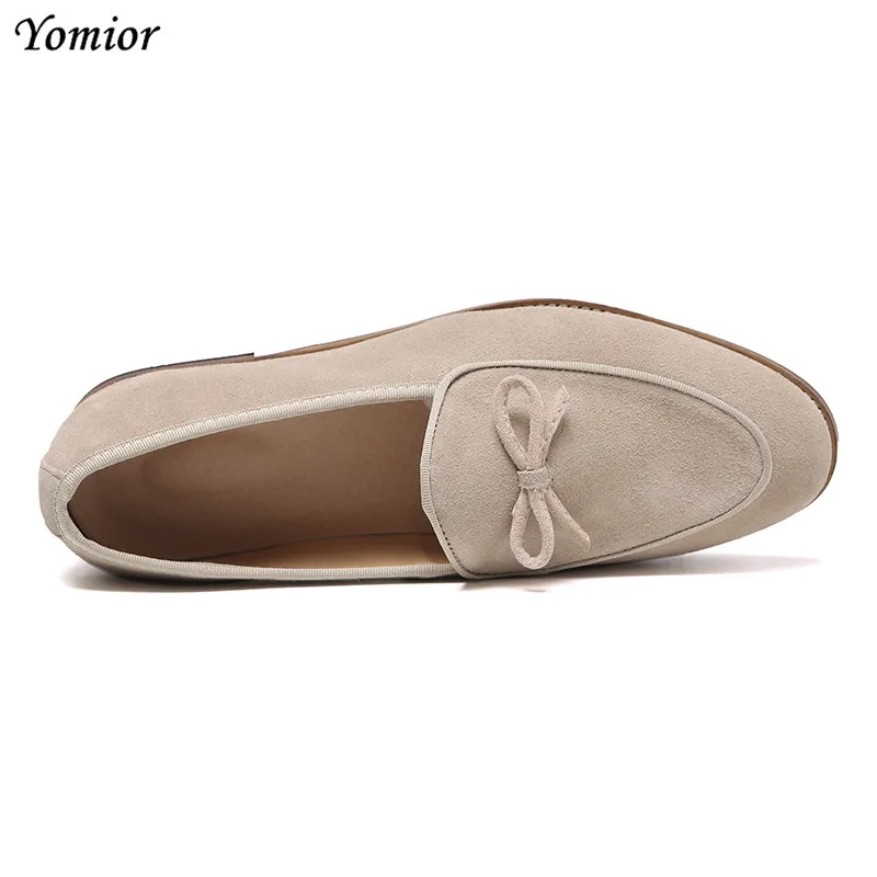 Yomior/Мужская обувь из натуральной воловьей кожи; винтажные модельные туфли; деловые офисные лоферы на плоской подошве; большие размеры; Свадебная повседневная обувь