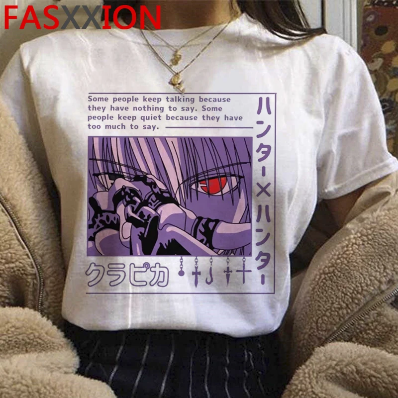 

Hunter x Hunter Killua Zoldyck Kurapika Hisoka top tees t shirt men graphic tees grunge couple clothes couple t shirt