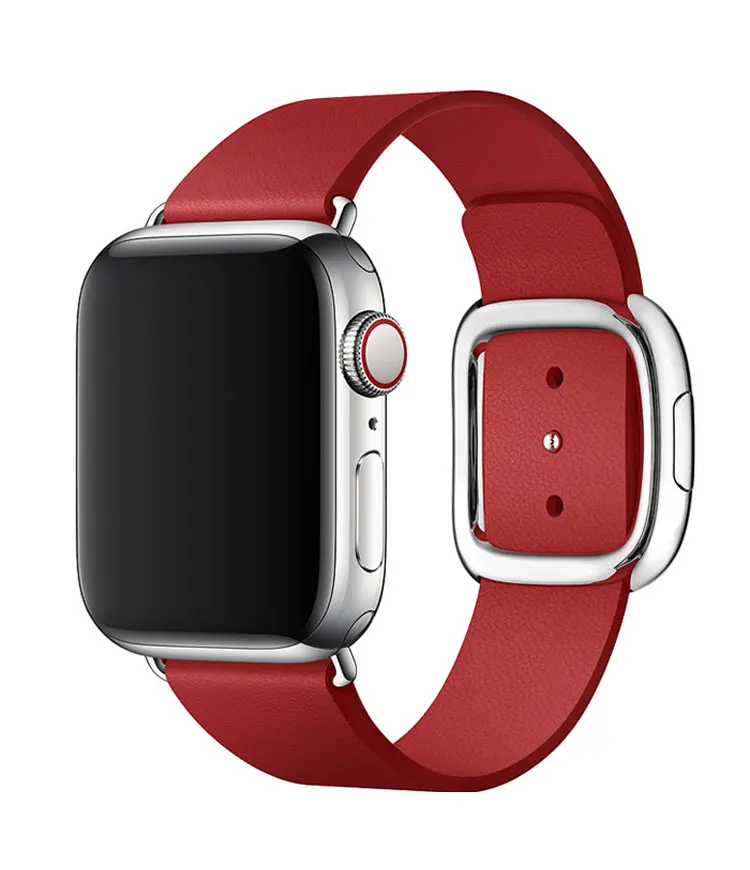 Современный ремешок с пряжкой для apple watch 44 мм 40 мм iwatch 42 мм 38 мм браслет из натуральной кожи ремень для apple watch 5 4 3 2 1