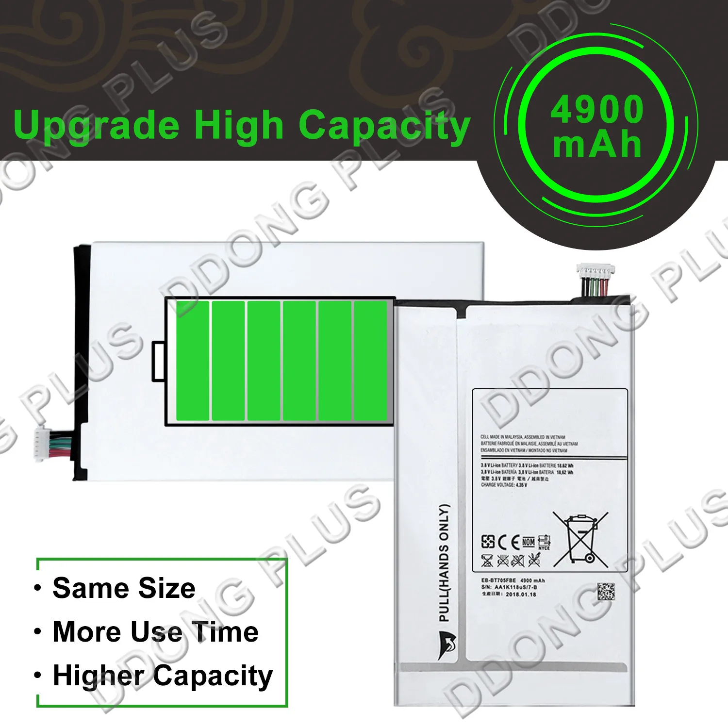 EB-BT705FBE аккумулятор для Samsung Galaxy Tab S 8 4 дюйма SM-T707A EB-BT705FBC BU запасная часть ремонта -