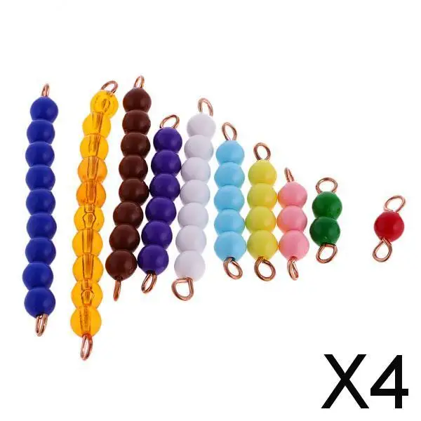 

4xwooden Montessori математический материал 1-10 см Счетные палочки детская развивающая игрушка G