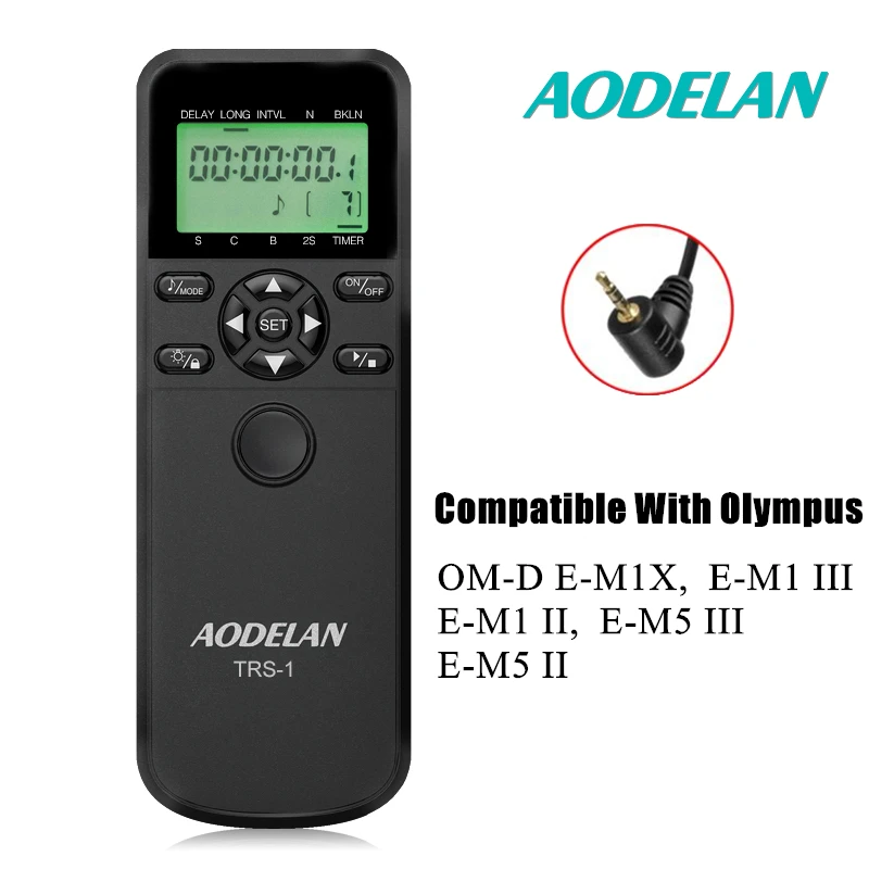 

AODELAN Timer Remote Control Shutter Release for Olympus OM-1, OM-D E-M1X, E-M1 III, E-M1 II, E-M5 III