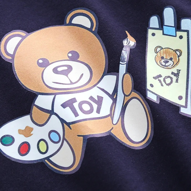 

Summer kids clothes boy girls Cartoon O-Neck short-sleeved cotton T-shirt