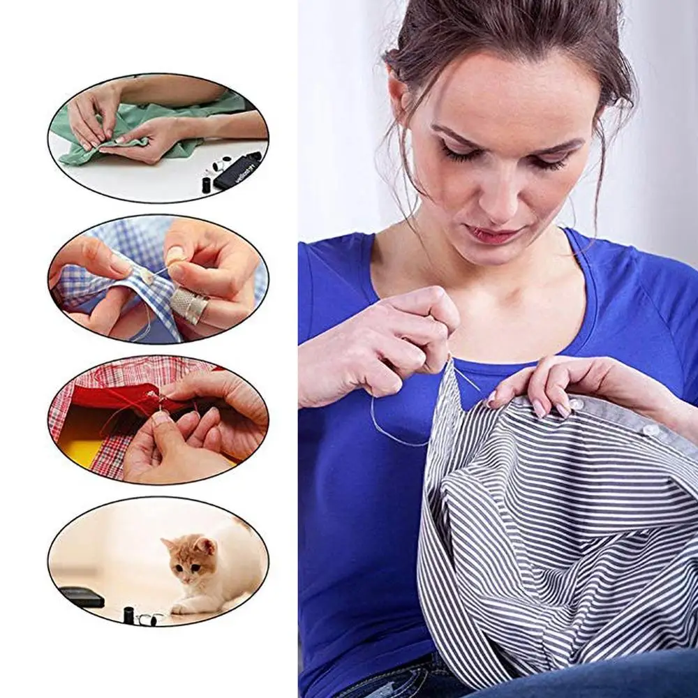 128 шт. портативный дорожный набор для шитья нитерезка игл коробка вязание шитье