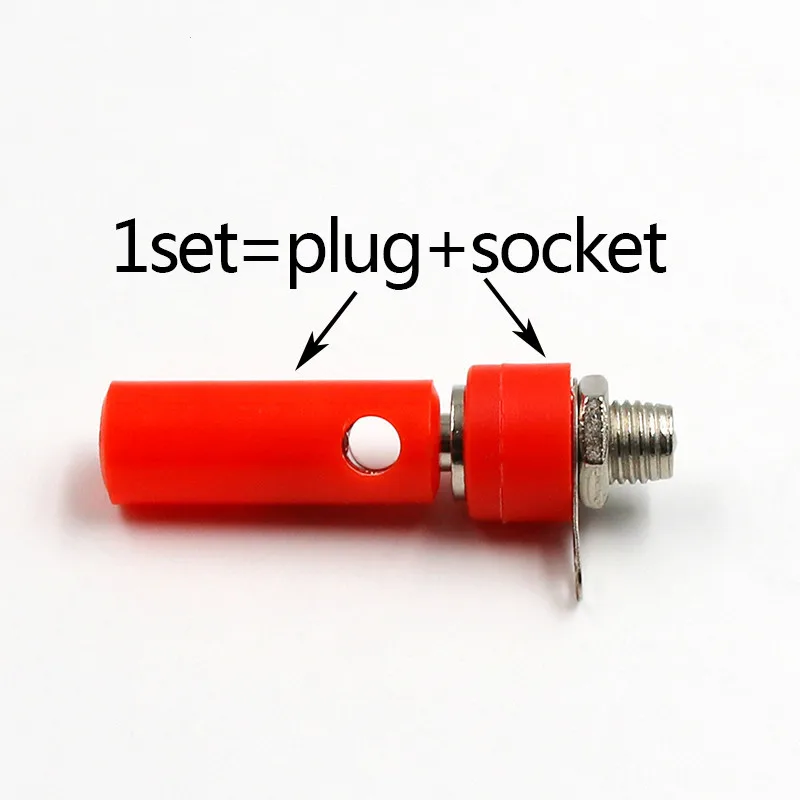 

1set Male And Female J072 4mm Banana Plug Male And Female To Insert Connector Banana Pin DIY Model Parts Free Shipping
