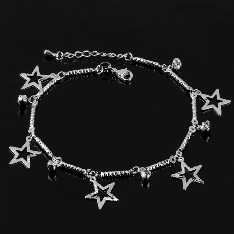 SHUANGR Boho Серебристый браслет на ногу сердце бусы звезда дельфин лодыжка для женщин
