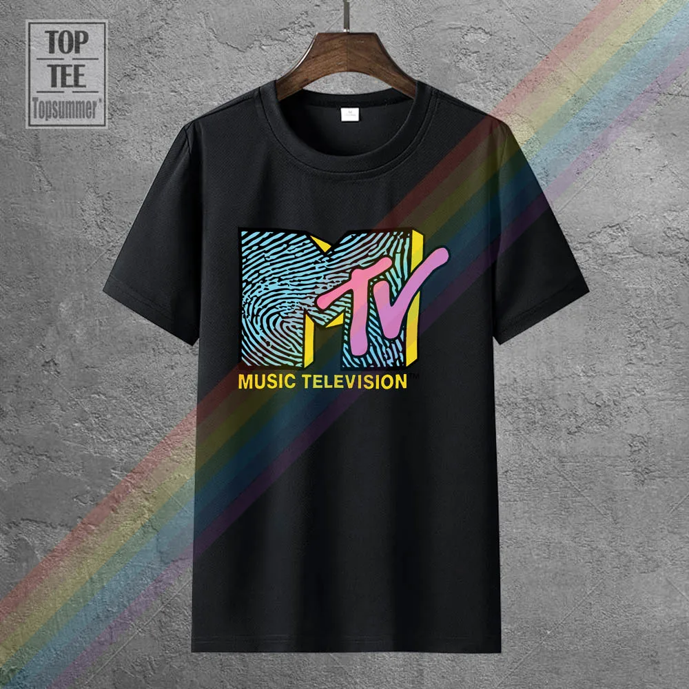

Футболка Mtv для музыки и телевидения Мужская Ретро Рок рэп хип-хоп поп ТВ футболка вересково-серый