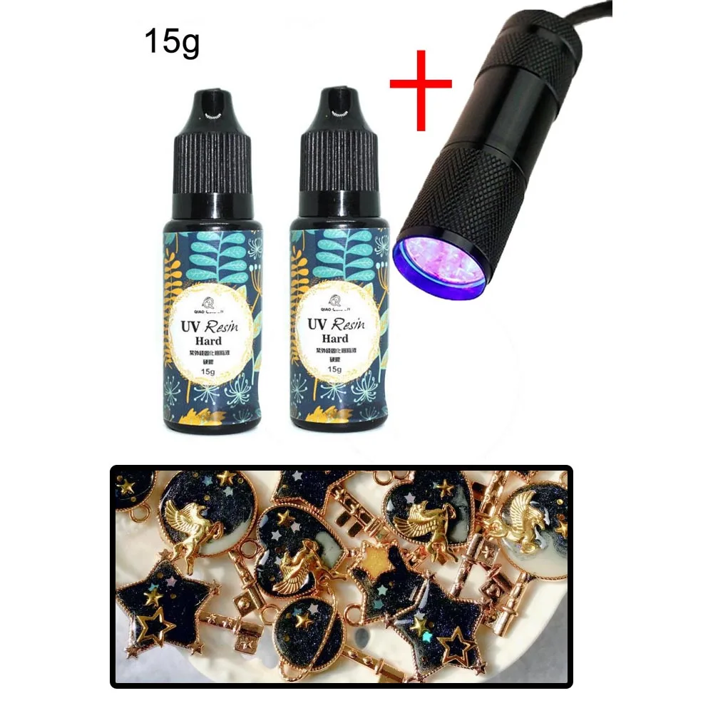 Смола быстроотверждающаяся для украшений сделай сам прозрачная твердая УФ смола