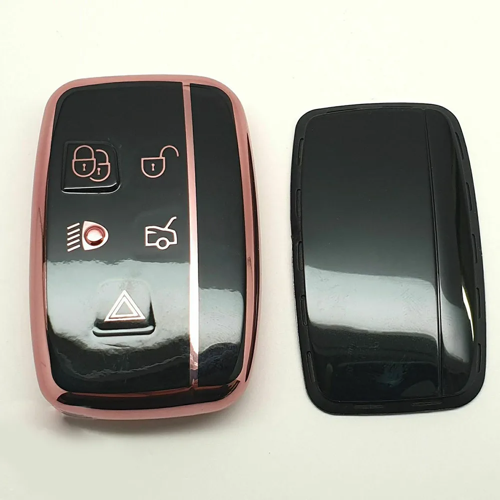 

Rose Gold Car Key Case Shelll TPU For Land Rover Range Rover Sport A9 Key Chain Parts