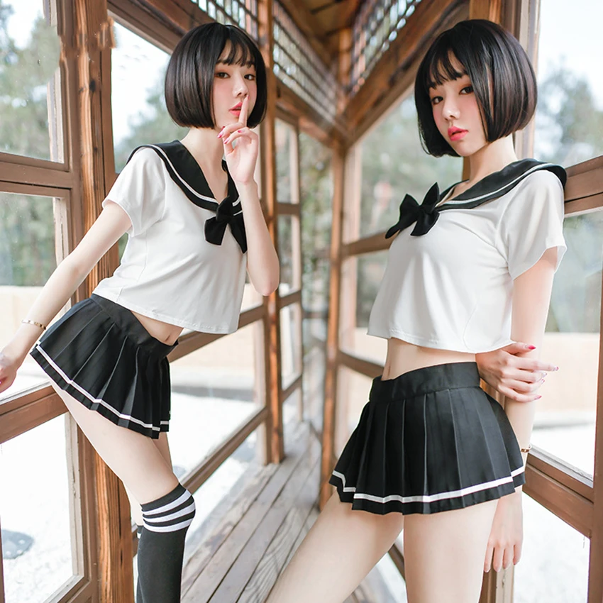 Japanese Style Women School Uniform Halloween Cosplay Sexy Cute Girl Jk Sailor Costumes Student Soft Sister Pleated Skirt | Тематическая