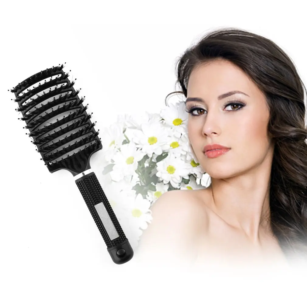 

Women Hair Scalp Massage Comb Bristle & Nylon Hairbrush Wet Curly Detangle Hair Brush for Salon Hairdressing Styling Tools