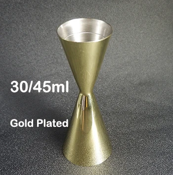 Gold 30 45ml Интегрированный Джиггер двойной шейкер для коктейля бар мера с травленым узором Бар инструменты - Цвет: Gold 30 45ml