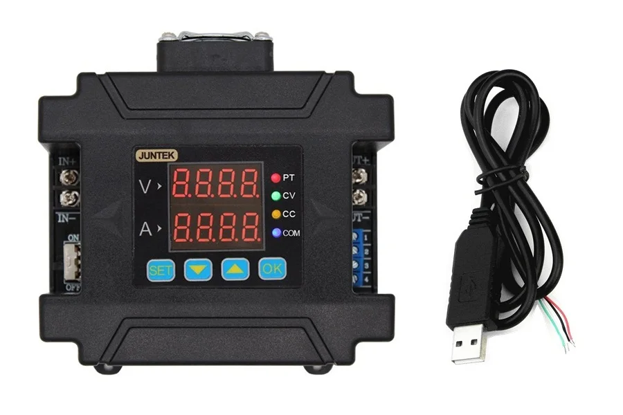 JUNTEK dmm8608 60V8A постоянное напряжение тока DC-DC понижающий источник питания линии связи понижающий преобразователь напряжения ЖК-вольтметр