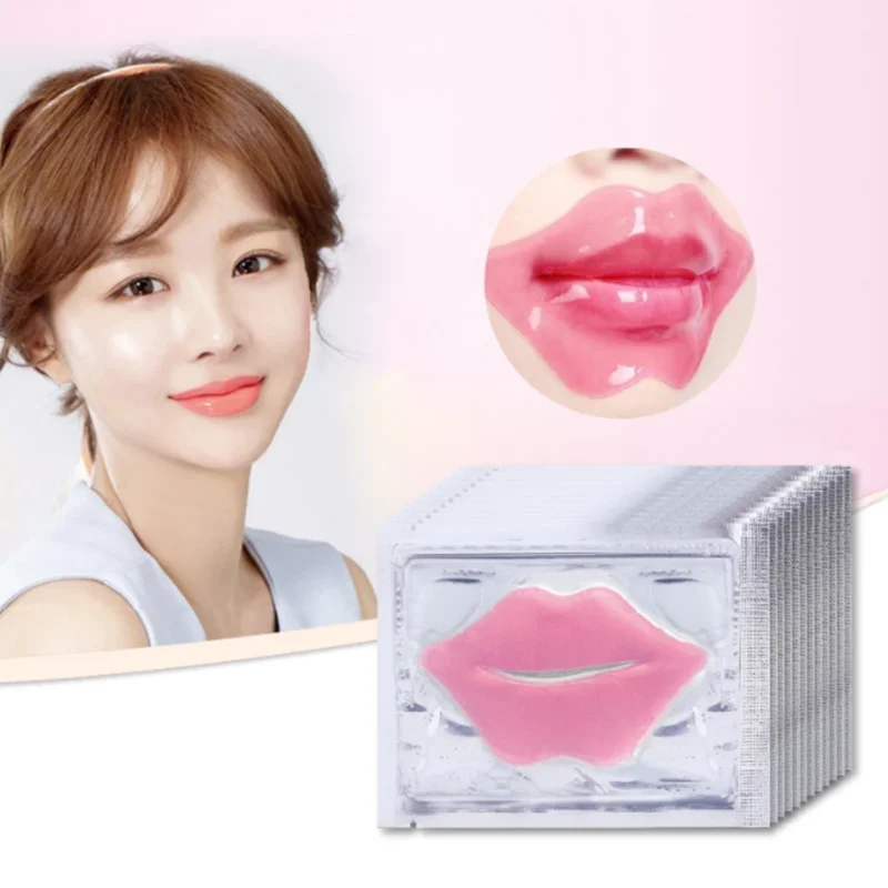 

2Pcs Beauty Super Lip Plumper Pink Crystal Collagen Lip Mask Patches Moisture Essence Wrinkle Ance korean Cosmetics Skin Care