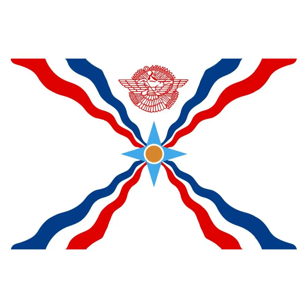 

VERTICAL 90x150cm Assyrian Flag For Decoration
