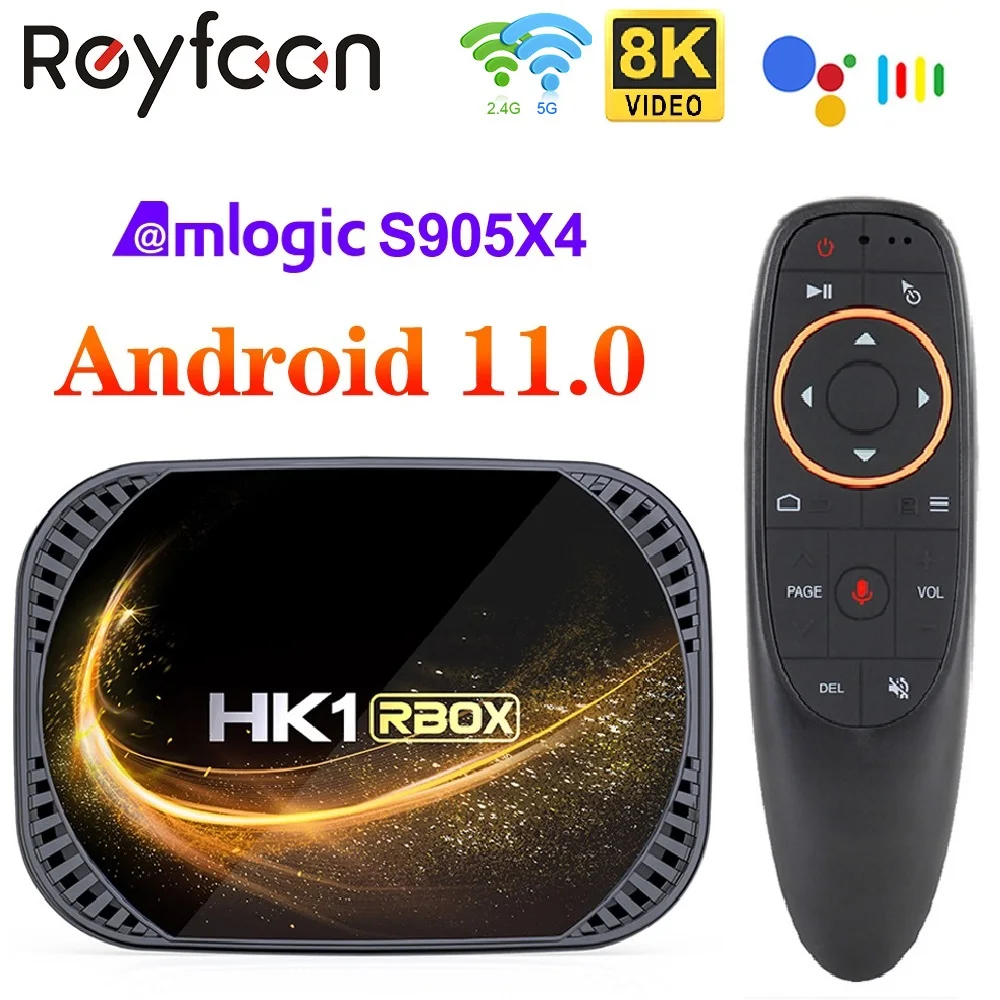 ТВ-приставка REYFOON X4, Android 11,0, Amlogic S905X4, Wi-Fi, AV1, поддержка 4K, голосовой помощник Google, медиаплеер Youtube, 4 Гб, 32 ГБ, 64 ГБ - изображение