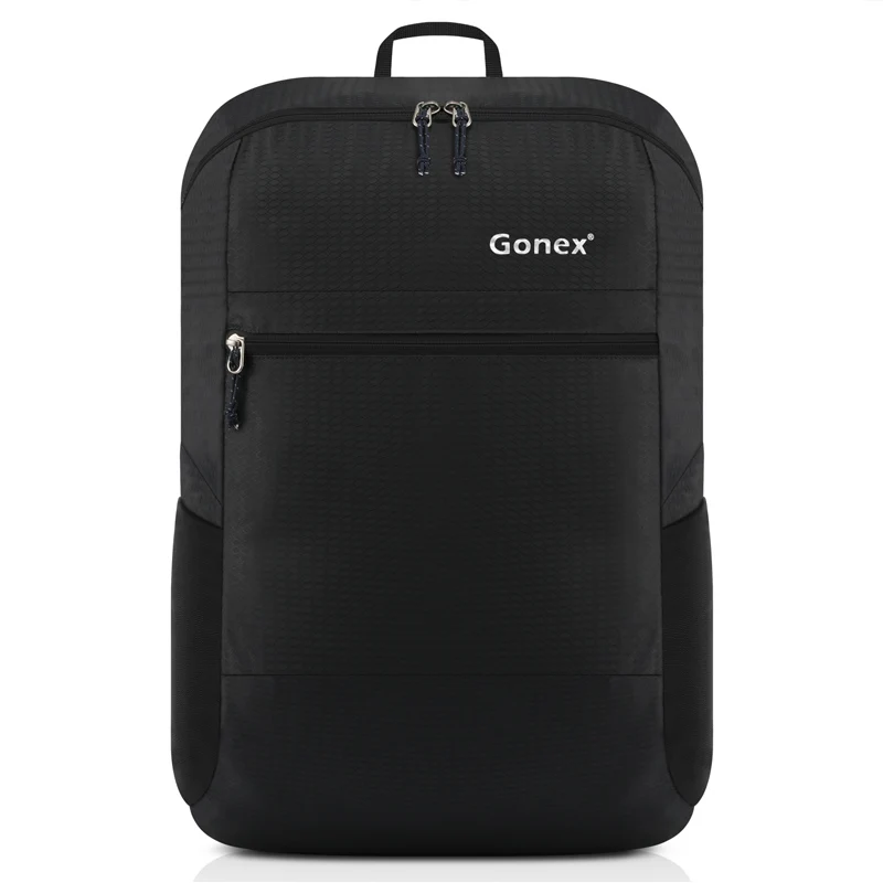 Black Gonex 30L Сверхлегкий упаковочный рюкзак, повседневная нейлоновая складная сумка на плечо для путешествий, кемпинга, школы, шоппинга - Цвет: Black