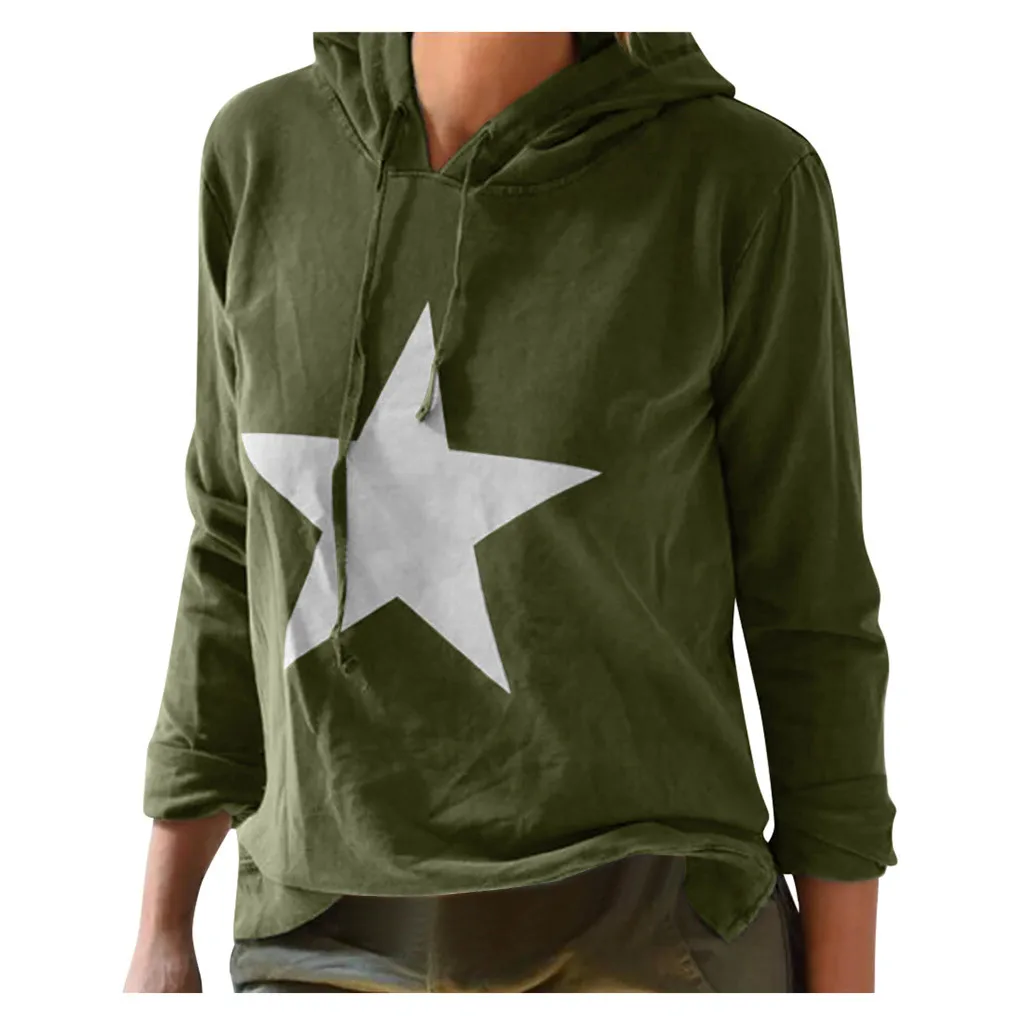 Женский свободный тонкий пуловер с принтом звезды черный свитер круглым вырезом