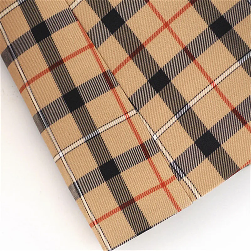 

Stylish chic plaid women suit blazer checkered long sleeve notched collar pockets coats female office wear elegant tops