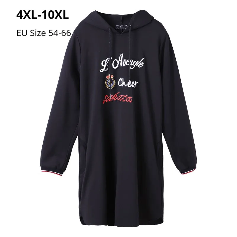 Большие размеры 10XL 8XL 6XL 4XL Российские 66 62 58 54 Осенняя Женская толстовка с длинными