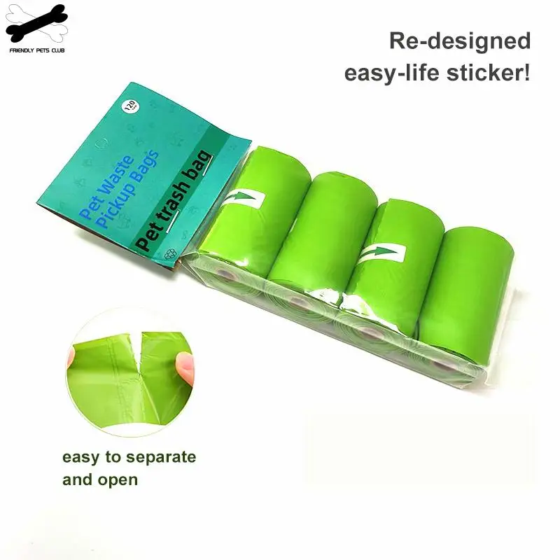Dog Poop Bags 4/8 Rolls Degradable Garbage Waste Extra Thick Strong Guaranteed Leak-proof For Large Small | Дом и сад