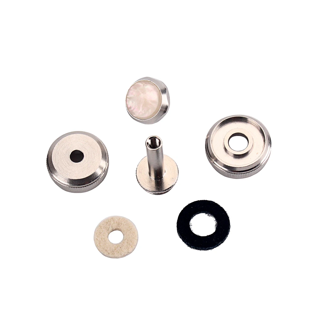 6 Pieces Trumpet Repairing Parts Screw rod Cap Cover for Accessory |