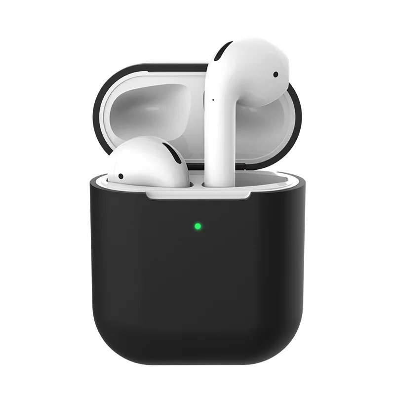 Сплошной цвет мягкий силикон для AirPods apple беспроводной bluetooth защитный чехол