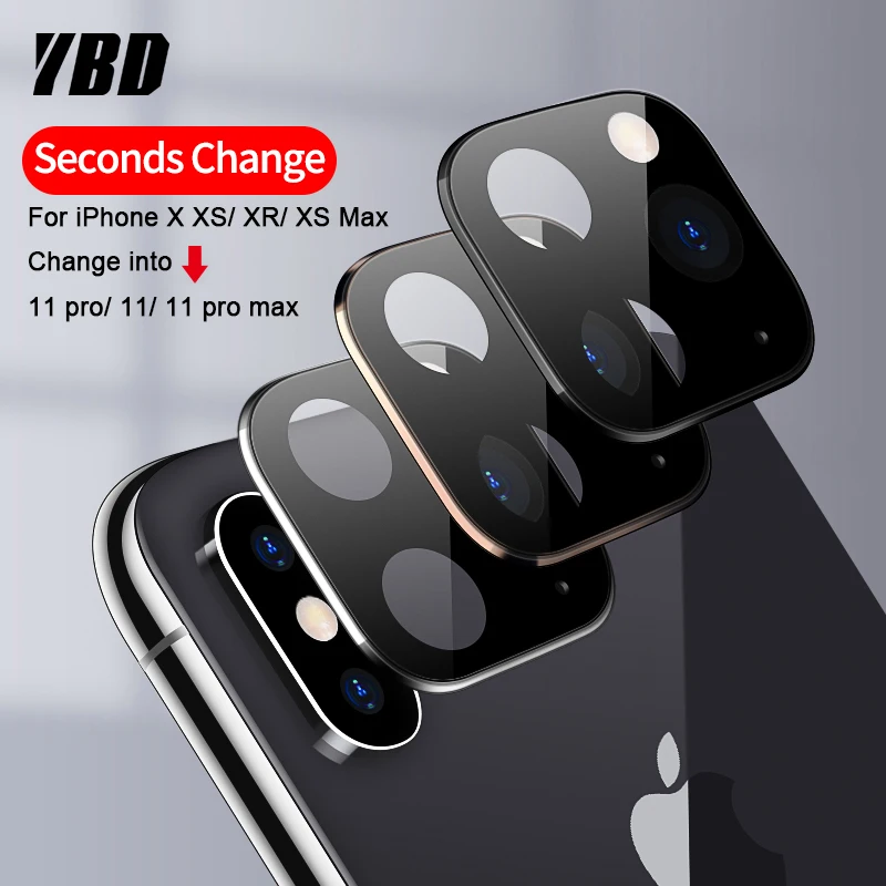 YBD Роскошный металлический алюминиевый объектив для камеры Сменное стекло iPhone X XS