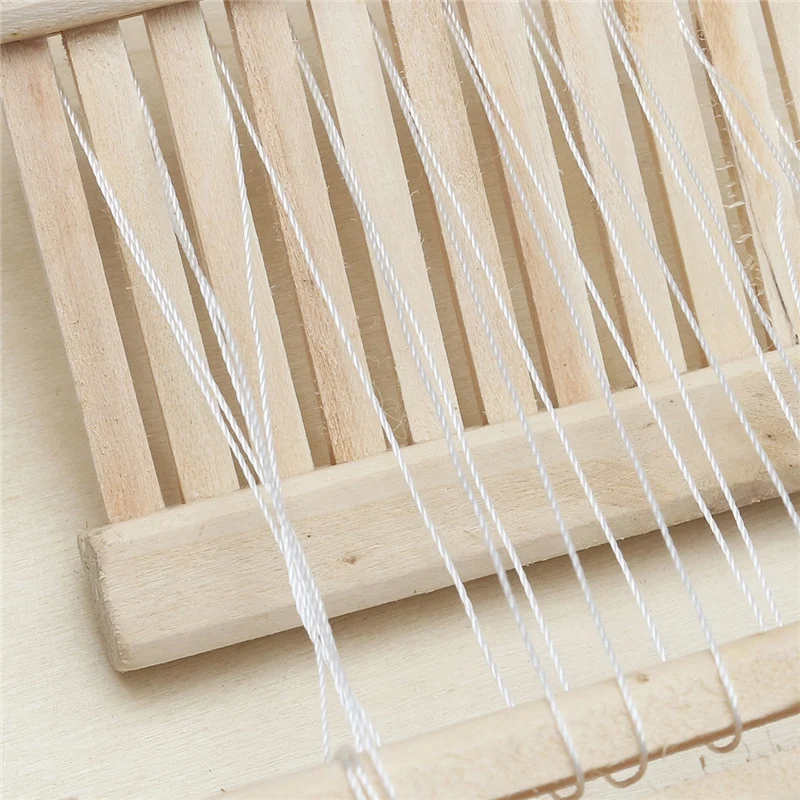 

Wooden Traditional Weaving Loom Children Toy Craft Educational Gift Wooden Weaving Frame Knitting Machine
