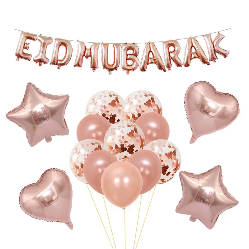 

DIY Decorations Balloons Ramadan Eid Mubarak Decor Festival Party Islamic Muslim Eid Party-Supplies Letter Ramadan Stars Love