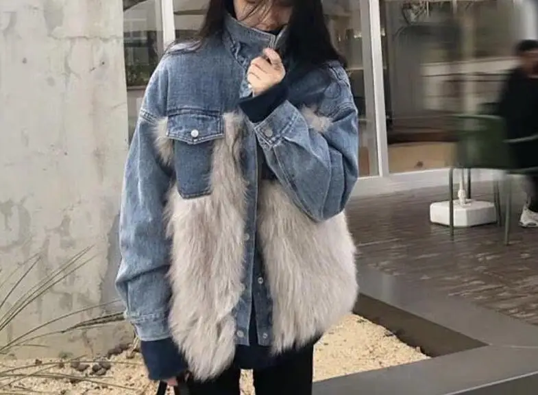 

Autumn Winter Girls denim Jacket Plus size Autumn clothes girl thick jean coat warm jean blouses kii000uy