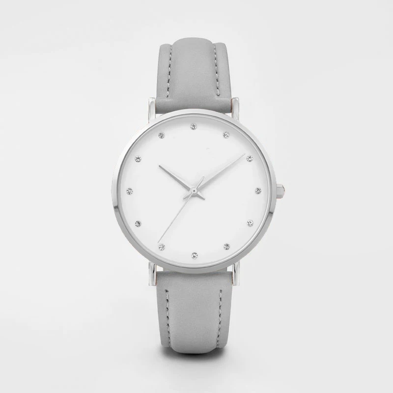 silver grey Новое поступление роскошные женские часы с искусственным бриллиантом Женские повседневные кварцевые часы Montre Femme Relojes Mujer женские часы horloges vrouwen - Цвет: silver grey