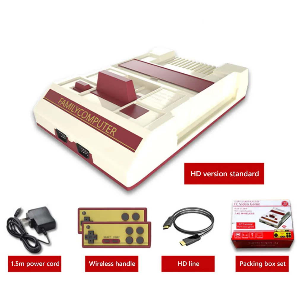 

TY-36 1000 Games Wireless Controller Build Retro Video Game Console Compatible AV Output Built-in Classic Video Games