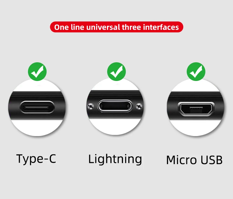CHAURE, 3 в 1, USB кабель, мини брелок, 2А, портативный магнитный кабель для быстрой зарядки, для освещения типа C, микро-кабель для синхронизации данных и зарядки