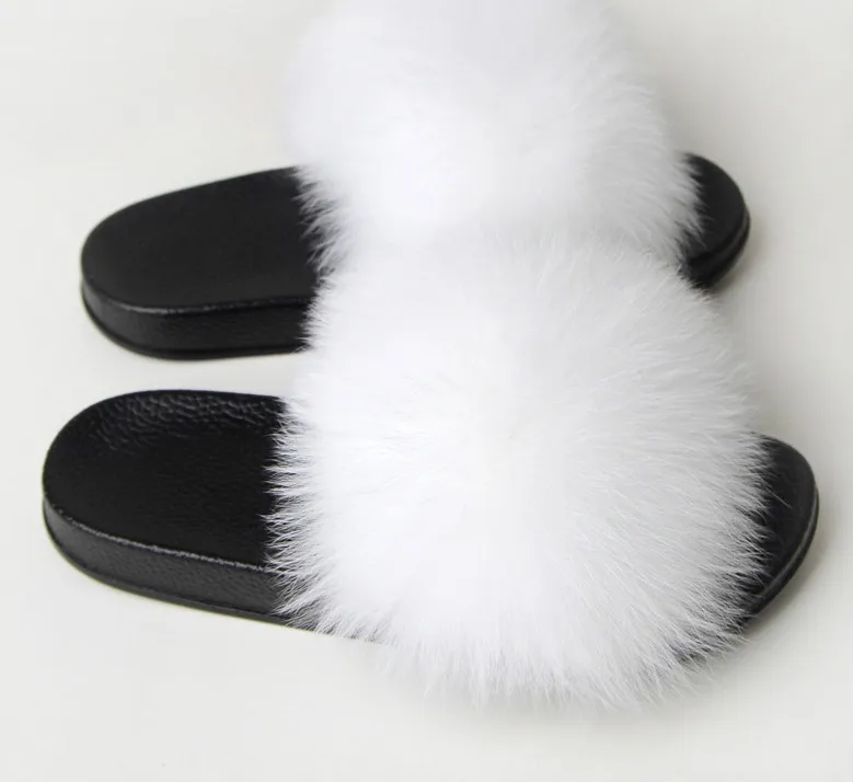 Женские меховые шлепанцы Fujin белые на платформе новинка летнего сезона