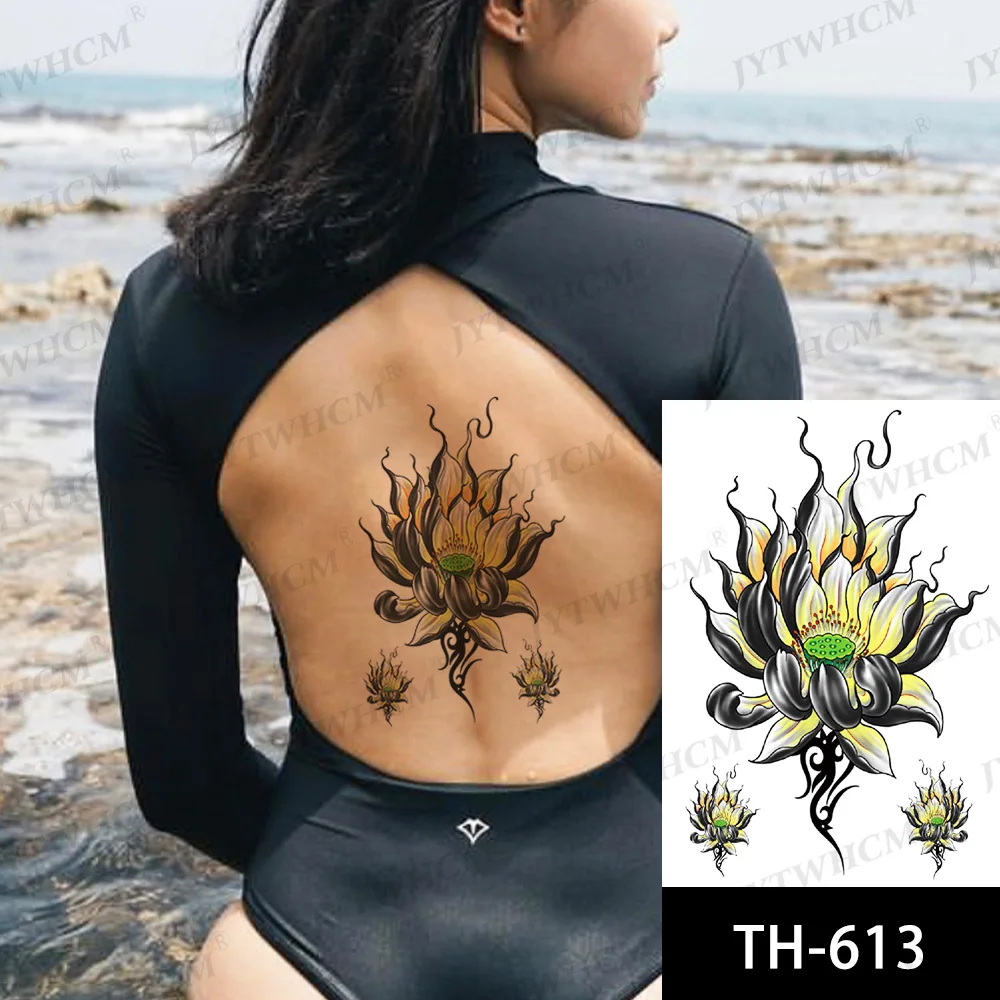 Водостойкие временные тату-наклейки тигр Лев кои Скорпион тату для мужчин