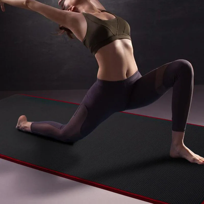 

NRB Non-slip Yoga Mats For Fitness Tasteless Pilates Gym Exercise Pads With Bandages183cmX61cmX1cm