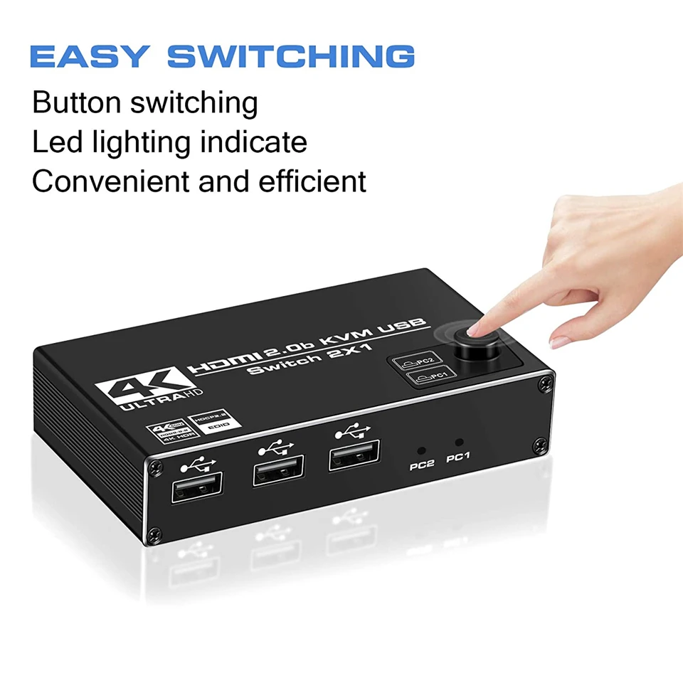 navceker kvm hdmi switch dual monitor 2 in 1 out dp kvm switch 2 ports 4k 60hz hdmi kvm switch share printer keyboard mouse 1080 free global shipping