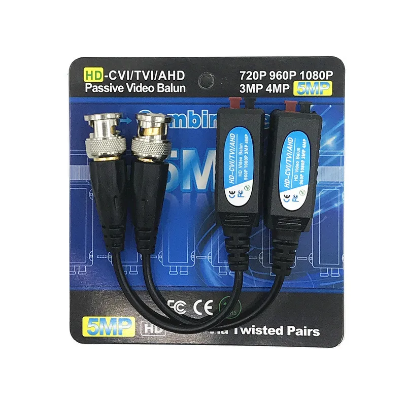 HD BNC Видео Balun 5MP 4MP 3MP 960H 1080P 720P витые трансиверы UTP Cat5 CVI TVI AHD для камеры|Коробки
