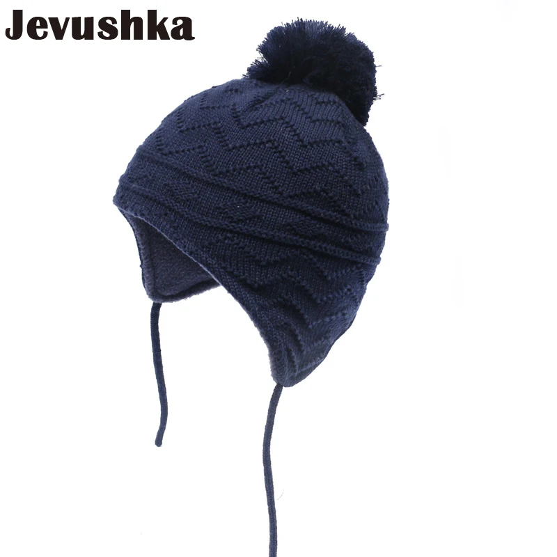 100% Cotton Winter Baby Pom Hat Girl and Boy Hats for Kids Beanie Newborn Photography Props HT19021 | Детская одежда и обувь