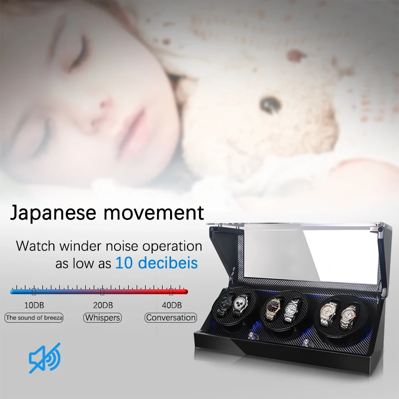 Автоматическая коробка для намотки часов деревянная |