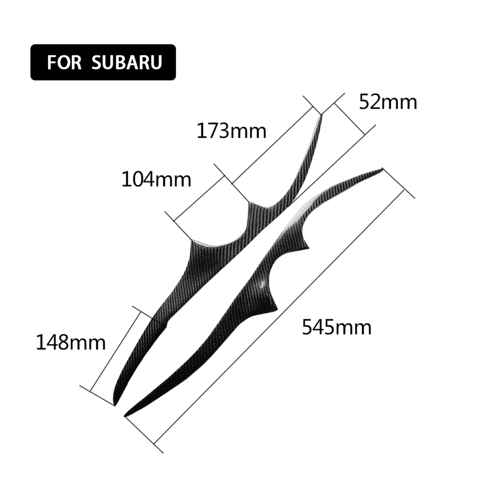 

2Pcs Carbon Fiber Car Headlight Eyebrow Eyelid Trim for Saburu Legacy 2006-2008 Durable Headlight Eyebrow Carbon Fiber