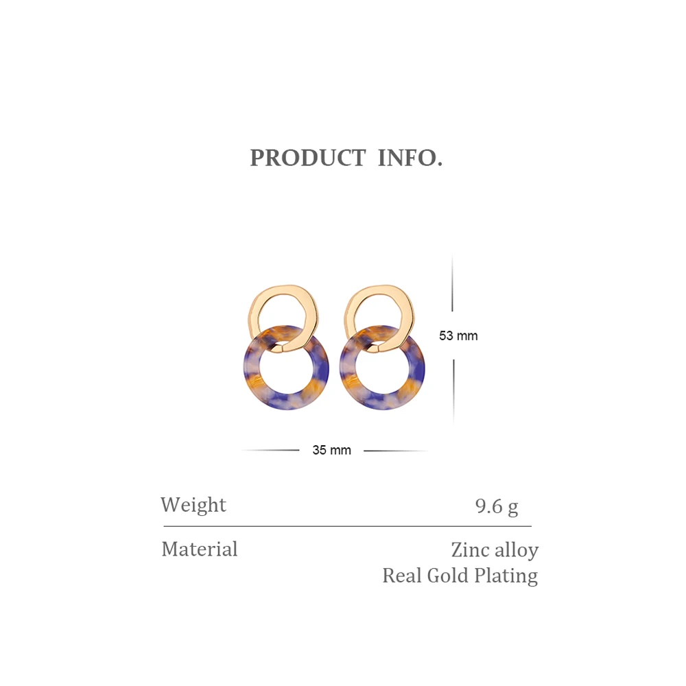 Yhpup модные полимерные круглые акриловые геометрические Длинные висячие серьги