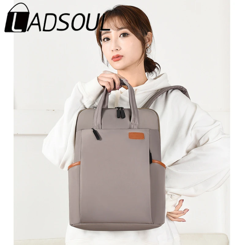 LADSOUL водонепроницаемый Женский деловой рюкзак модные школьные рюкзаки Оксфорд