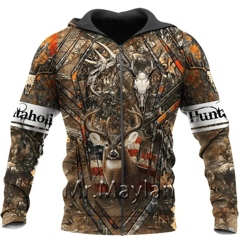 

Deer Hunting 3D Printed Jacket Men/women Harajuku Mens Hoodie Unisex Casual Streetwear Sweatshirt Pullover sudadera hombre G-865
