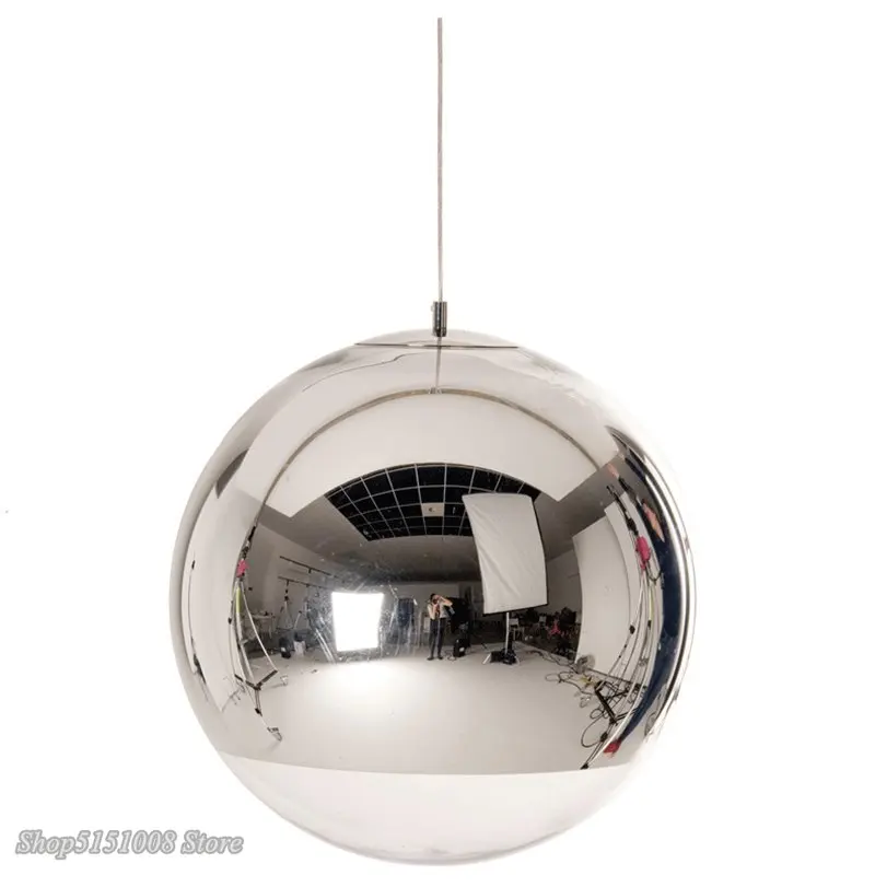 

Modern Classic LED Electroplate Pendant Lights Silver/Gold Glass Ball Mirror Durface Hanging Lamp for Parlor Home Decor