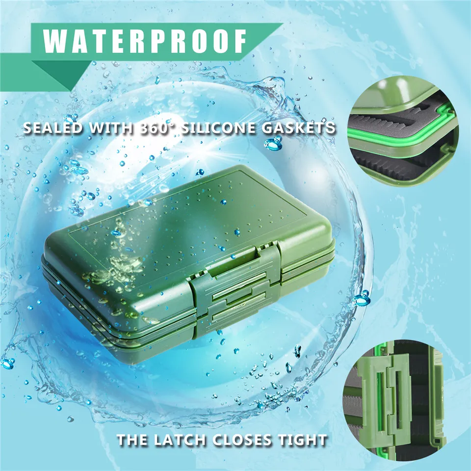 Maximumcatch оливково зеленая водонепроницаемая рыболовная коробка с разрезом